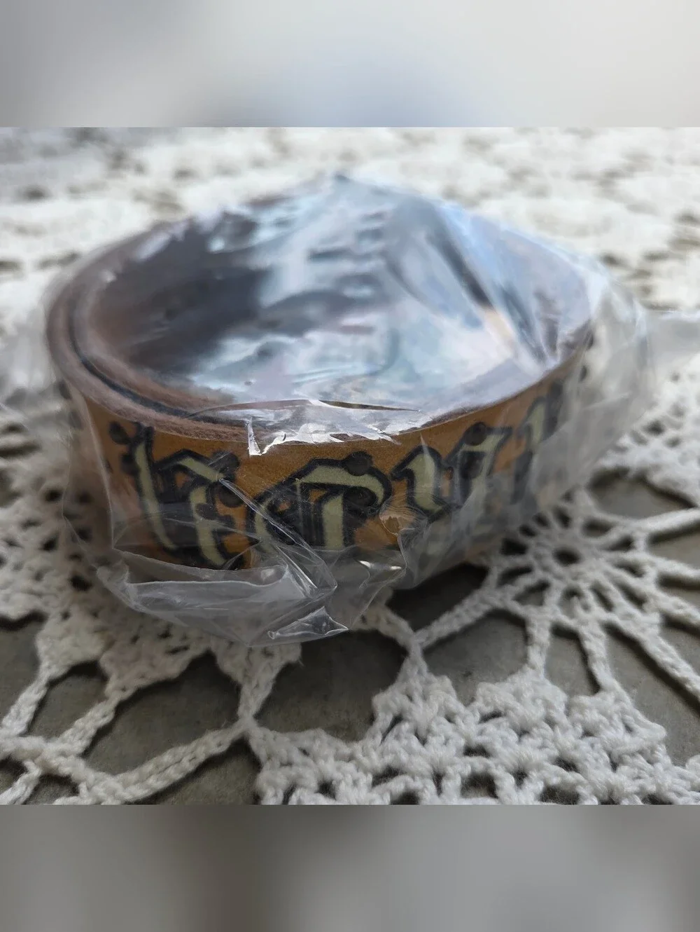 Vintage 2010 Ed Hardy EH3131K Open Mouth Tiger Leather Belt | Y2K Tattoo Graphic